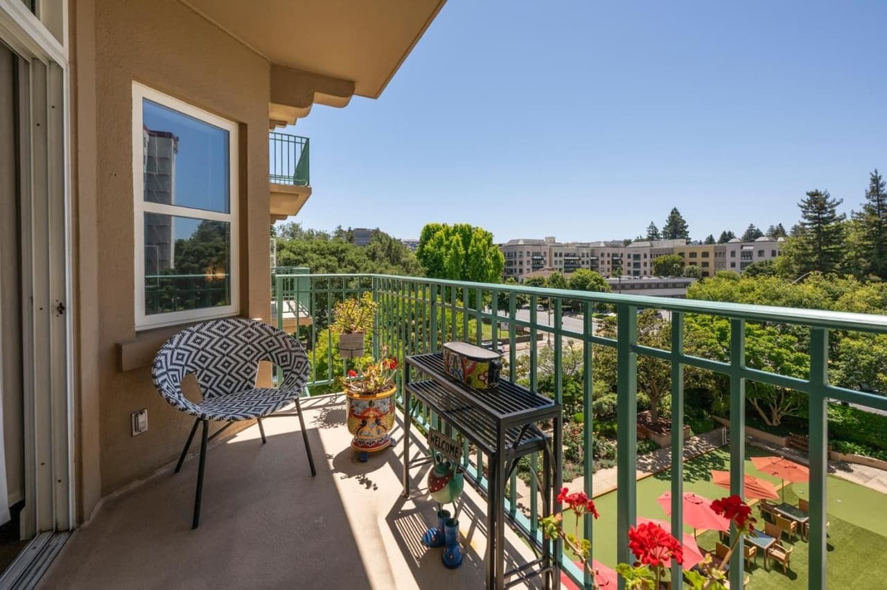 View from balcony of condo